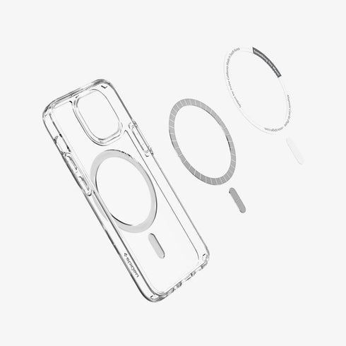 ACS03210 - iPhone 13 Pro Max Case Ultra Hybrid Mag Safe Compatible in white showing the back